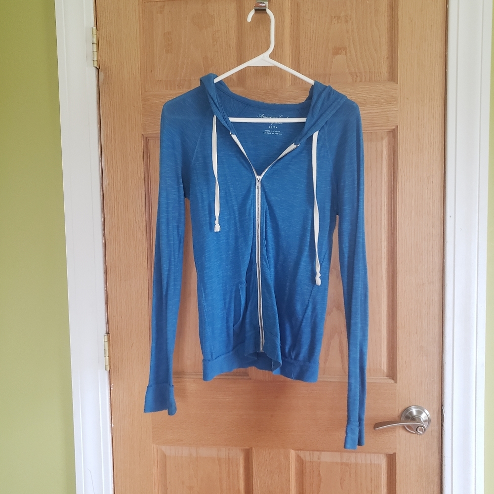 Blue American Eagle Zip Up